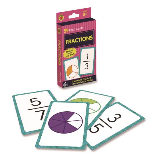 Fractions Flash Cards, 3.25 x 5.25, Assorted Colors, 54 Cards1