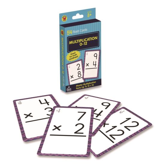 Multiplication 0 to 12 Flash Cards, 3.25 x 5.25, Assorted Colors, 54 Cards1