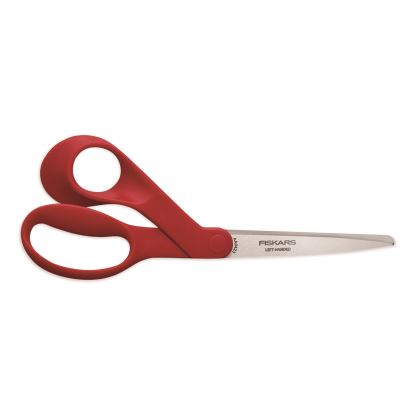 Premier Left Handed Scissors, 9.75" Long, 8" Cut Length, Offset Red Handle1