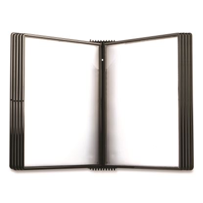 Easy-Load Wall Display Unit, 10 Panels with Black Borders, Black Base1