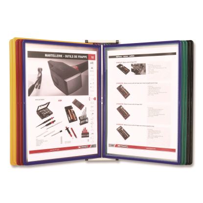 Easy-Load Wall Display Unit, 10 Panels with Assorted Borders, White Base1