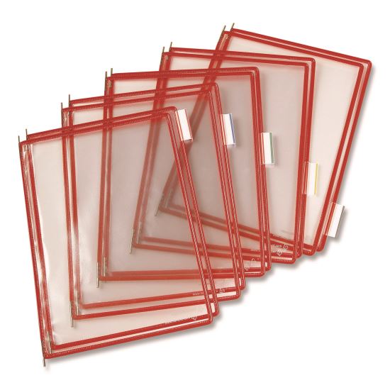 Pivoting Pockets, 1 Section, Red, 10/Pack1