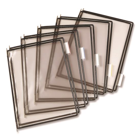 Antimicrobial Pivoting Pockets, 1 Section, Black, 10/Pack1