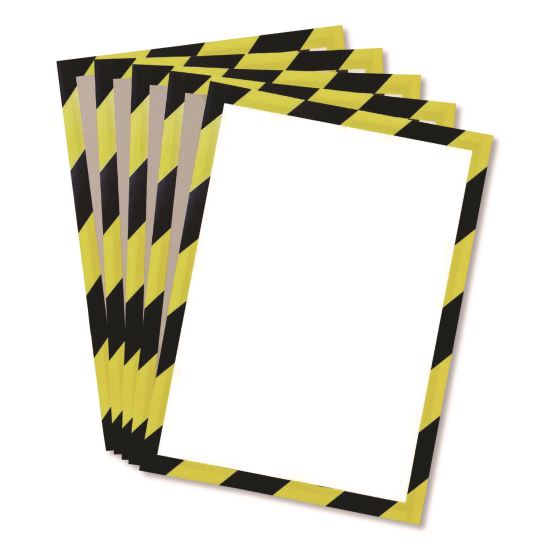 SOLO Magnetic Frame, 8.5 x 11 Insert, Yellow/Black Frame, 5/Pack1