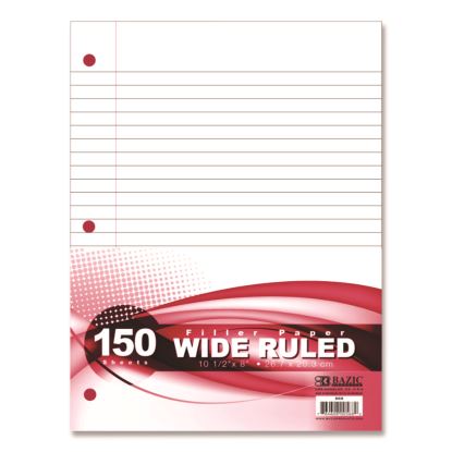 Filler Paper, Side: 3-Hole Punched, Wide/Legal Rule, 150/Pack1