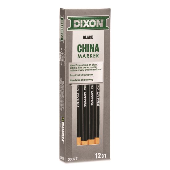 China Marker, Black, 12/Pack1