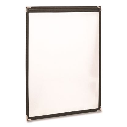 Menu Holder For 11 x 17 Menus, Portrait Orientation, 11.7 x 18, Clear/Black/Silver1