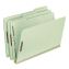 Colored Pressboard Top Tab Fastener Folders, 1" Expansion, 2 Fasteners, Legal Size, Light Green Exterior, 25/Box1