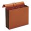 Extra-Wide Expanding Wallet, 5.25" Expansion, 1 Section, Flap/Elastic Cord Closure, Letter Size, Redrope, 10/Box1