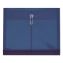 Poly Document File, String and Button Closure, 10 x 13, Blue, 5/Pack1