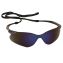 Nemesis Safety Glasses, Gunmetal Nylon Frame, Blue Polycarbonate Lens1