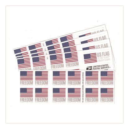 First-Class Forever Stamps, U.S. Flag, 20 Stamps/Book, 5 Books/Pack1