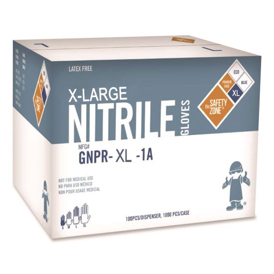 ProGuard Nitrile Gloves, Powder-Free, 3 mil, Blue, X-Large, 1,000/Carton1