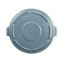 BRUTE Self-Draining Flat Top Lids for 10 gal Round BRUTE Container, 15.91" Diameter, Gray, 6/Carton1