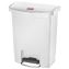Slim Jim Streamline Resin Step-On Container, Front Step Style, 8 gal, Polyethylene, White1
