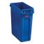 Slim Jim Recycling Container, 16 gal, Plastic, Blue, 4/Carton1