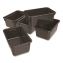 Cubby Bin, Neutral Tones 1.8 gal, 7.8" x 12.09" x 5.18", Black, 5/Pack1