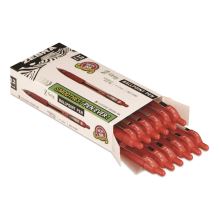Z-Grip Ballpoint Pen, Retractable, Medium 1 mm, Red Ink, Red/Clear Barrel, Dozen1