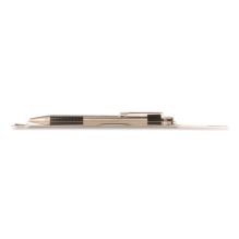 F-301 Ballpoint Pen, Retractable, Fine 0.7 mm, Black Ink, Stainless Steel/Black Barrel1