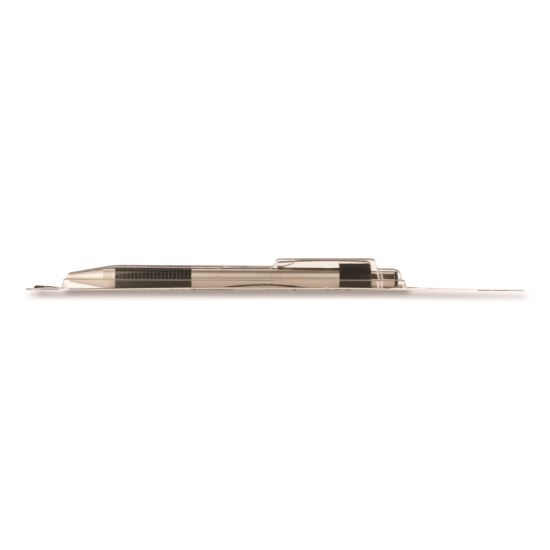 F-301 Ballpoint Pen, Retractable, Fine 0.7 mm, Black Ink, Stainless Steel/Black Barrel1