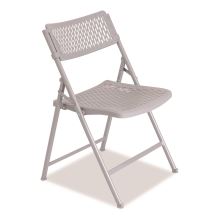 AirFlex Series Premium Polypropylene Folding Chair, Supports 1,000 lbs, 17.25" Seat Height, Platinum Seat/Back/Base, 4/Pack1