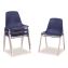 8100 Series Poly Shell Stacking Chair, Supports Up to 500 lb, 18" Seat Height, Blue Seat, Blue Back, Chrome Base, 4/Pack1