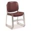 8500 Series Ultra-Compact Plastic Stack Chair, Supports 500 lbs, 17" Seat Height, Burgundy Seat/Back, Chrome Base, 4/Pack1