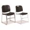 8500 Series Ultra-Compact Plastic Stack Chair, Supports Up to 500 lbs, 17" Seat Height, Black Seat/Back, Chrome Base, 4/Pack1