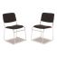8600 Series Fabric Padded Signature Stack Chair, Supports Up to 500 lb, 19" Seat Ht, Black Seat/Back, Chrome Base, 2/Pack1