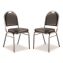 9200 Series Premium Upholstered Stack Chair, Vinyl, Supports Up to 500 lb,19" Seat Height, Black Seat/Back, Silver Base, 2/PK1