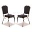9300 Series Deluxe Upholstered Stack Chair, Fabric, Supports 500 lb, 19" Seat Ht, Midnight Blue Seat/Back, Silver Base, 2/PK1