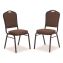 9300 Series Deluxe Upholstered Stack Chair, Fabric, Supports 500 lb, 19" Seat Height, Chocolatier Seat/Back, Black Base, 2/PK1