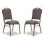 9300 Series Deluxe Upholstered Stack Chair, Fabric, Supports 500 lb,19" Seat Ht, Nat Graystone Seat/Back, Black Base, 2/PK1