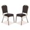 9300 Series Deluxe Upholstered Stack Chair, Fabric, Supports 500 lb, 19" Seat Ht, Diamond Navy Seat/Back, Silver Base, 2/Pack1