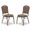 9300 Series Deluxe Upholstered Stack Chair, Fabric, Supports 500 lb, 19" Seat Ht, Natural Taupe Seat/Back, Black Base, 2/Pack1