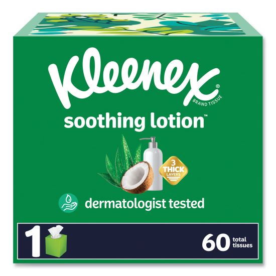 Lotion Facial Tissue, 3-Ply, White, 60 Sheets/Box, 27 Boxes/Carton1
