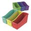 Large Book Bin, 1.8 gal, 5.3" x 14.3" x 7", Assorted Bright Colors, 6/Pack1