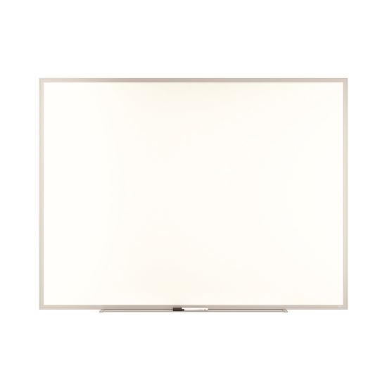 Melamine Dry Erase Board, 48" x 36", White Surface, Gray/Natural Aluminum Frame1