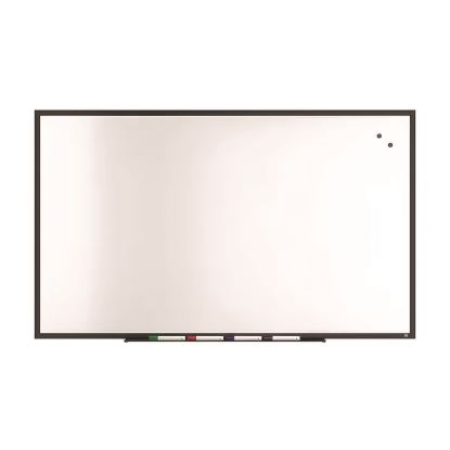 Magnetic Steel Dry Erase Board, 36" x 60", White Surface, Black Aluminum Frame1
