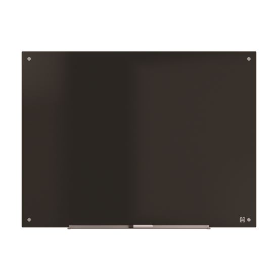 Tempered Glass Dry Erase Board, 48" x 36", Black Surface1
