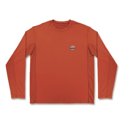 Chill-Its 6689 Cooling Long Sleeve Sun Shirt with UV Protection, Large, Orange1