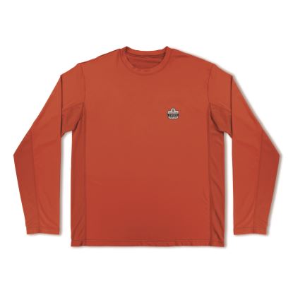 Chill-Its 6689 Cooling Long Sleeve Sun Shirt with UV Protection, X-Large, Orange1