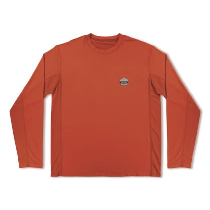 Chill-Its 6689 Cooling Long Sleeve Sun Shirt with UV Protection, 3X-Large, Orange1