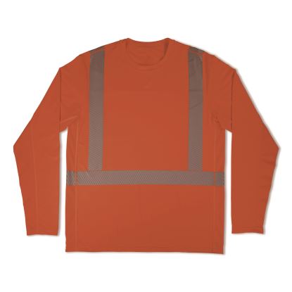 Chill-Its 6688 Type R Class 2 Cooling Hi-Vis Sun Shirt with UV Protection, Small, Orange1