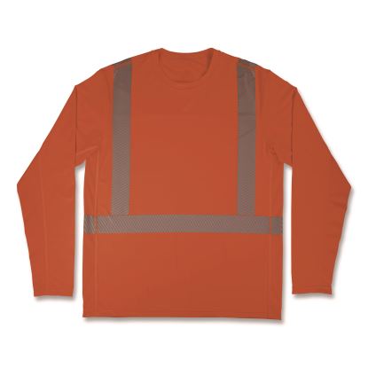 Chill-Its 6688 Type R Class 2 Cooling Hi-Vis Sun Shirt with UV Protection, 2X-Large, Orange1