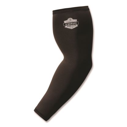 Chill-Its 6691 Cooling Arm Sleeves with Box-Handling Grip, Polyester/Spandex, Large, Black, Pair1