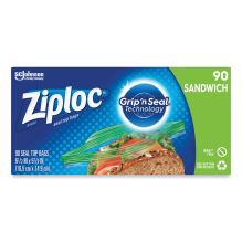 Resealable Sandwich Bags, 6.5" x 5.88", Clear, 90 Bags/Box, 12 Boxes/Carton1