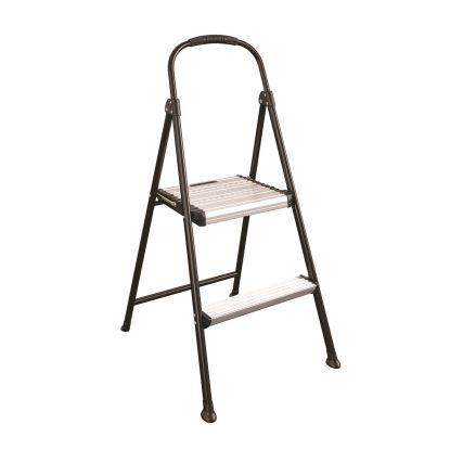 2-Step Stepstool, 250 lb Capacity, 19" Working Height, 22.5" Spread, Black/Silver1