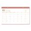 Workstyle Compact Deskpad, 17.75 x 11, White Sheets, Pink Headband/Clear Corners, 12-Month (Jan-Dec): 20261