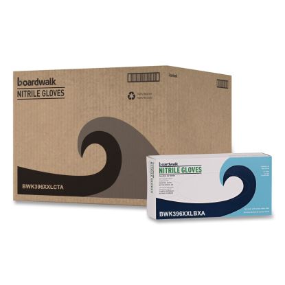 396 Series Disposable General-Purpose Nitrile Gloves, Powder-Free, XX-Large, 4.4 mil Thick, 9.5" Long, Black,100/Box,10 BX/CT1